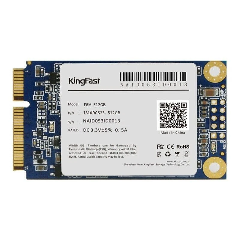 mSATA SSD 1 TB 128GB 256GB 512GB Kingfast Mini SATA Internal Solid State Drive - Image 2 of 3