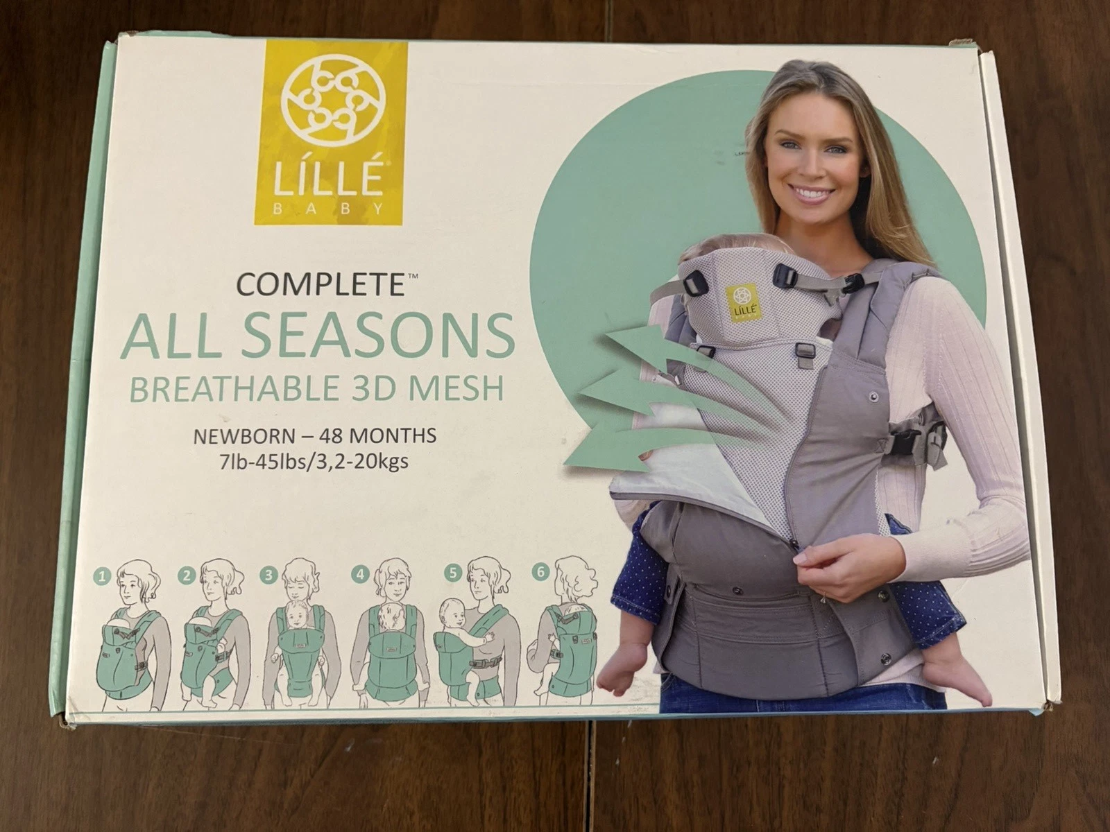 Lillebaby Complete Baby Carrier All Seasons in Charcoal & Berry