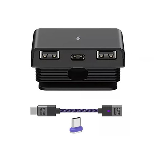 Magnetic Charging Dock 2*USB2.0 Ports For Mouse&Keyboard For Logitech For Razar - Zdjęcie 4 z 16