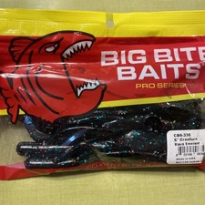 Big Bite Baits 6” Creature Black Emerald 8 count pack 