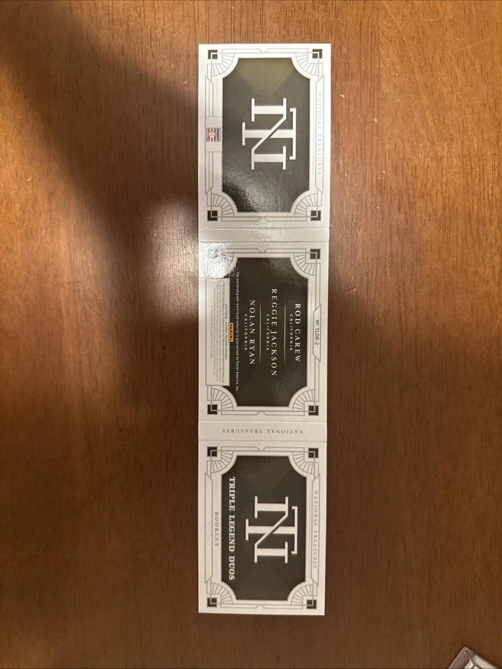 Parche Panini National Treasures Rod Carew 2021, Reggie Jackson, Nolan Ryan/99 Foto 2 de 2