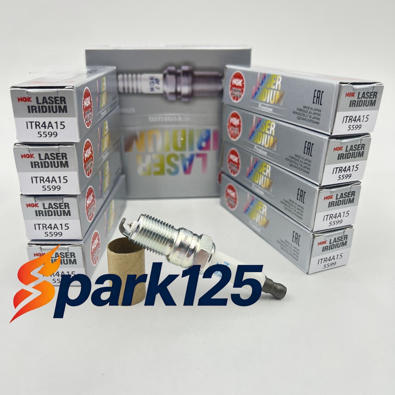 8pc NGK ITR4A-15 #5599 Laser Iridium Spark Plugs, 2 boxes contain 8 total