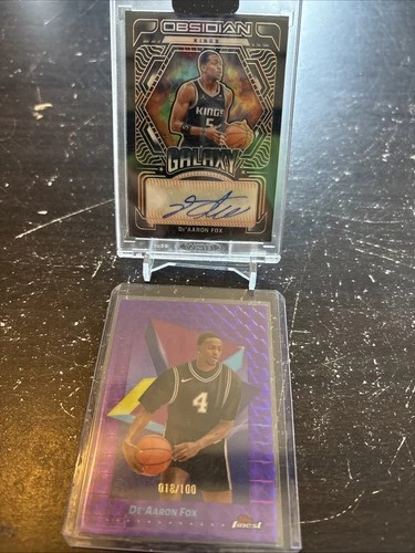 2021-22 Panini Obsidian Basketball De’aaron Fox Serial Numbered /35 Auto Spurs