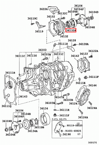 Genuine LandCruiser HZJ76 HZJ75 HZJ74 Transfer Case Rear Output Shaft Oil Seal - Picture 9 of 9