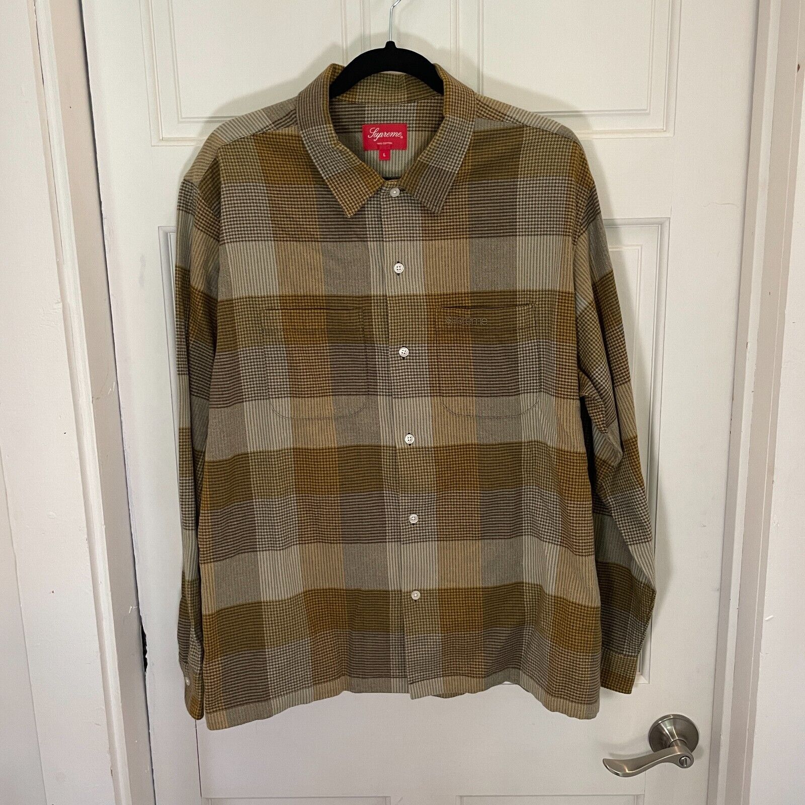 Supreme Plaid Flannel Shirt large