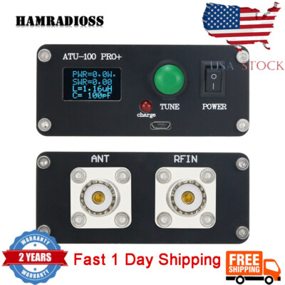 ATU-100 Automatic Antenna Tuner 100W 1.8-50MHz w/ 0.96'' OLED Display with Shell