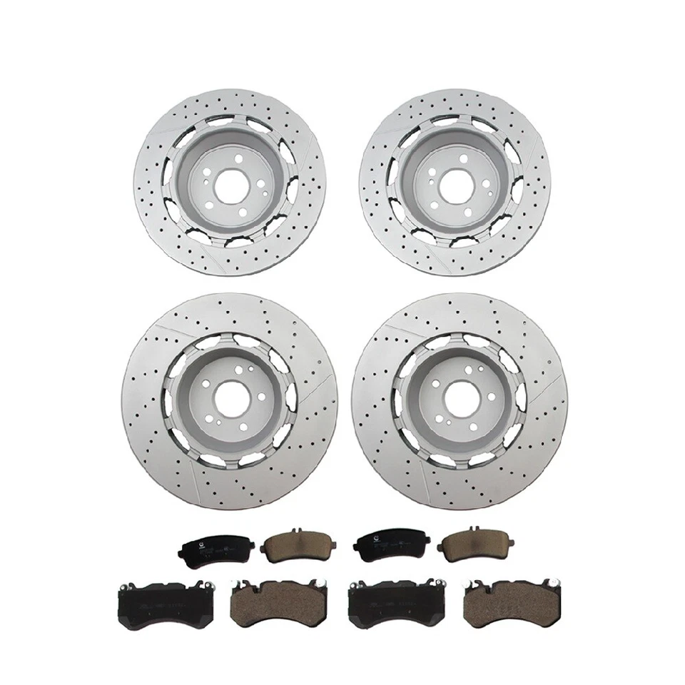 Front & Rear Brake Disc Rotors & Pads Fit 14-20 Mercedes Benz S63 & S65 AMG NEW - Изображение 2 из 4