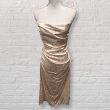 NWT Fashion Nova Midi Dress Cream with Floral Pattern Size Medium 