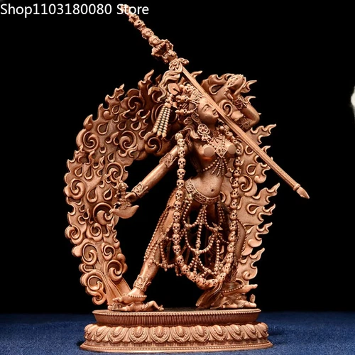 Exquisite Red Copper Carving Vajrayogini Buddha Statue Tibet Buddhism Statue - Picture 7 of 10
