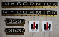 IHC Aufkleber Mc Cormick Traktor 353 gold Logo Emblem Sticker Label