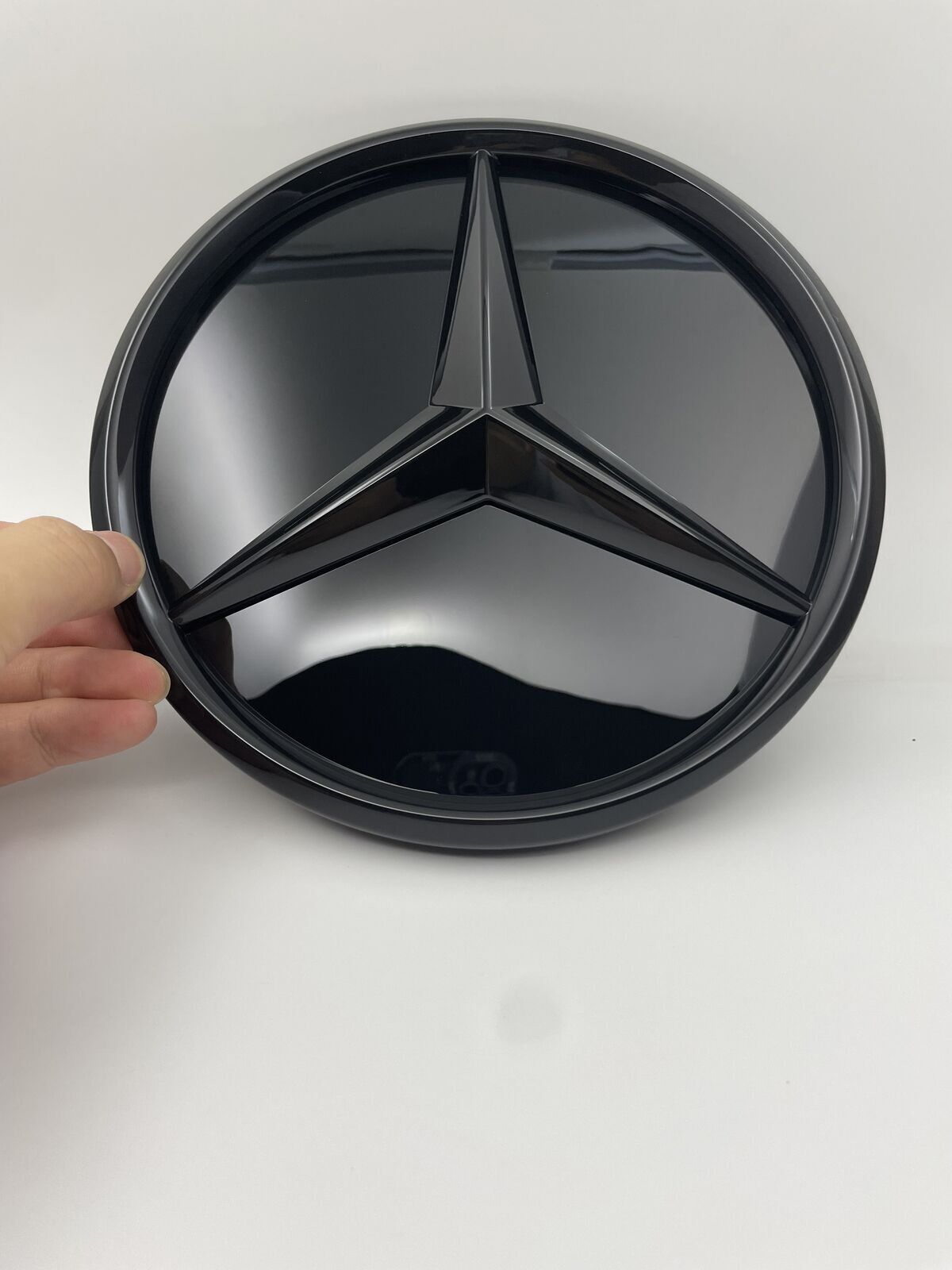 Grill Spiegel Logo Schwarz Stern Emblem Für 2016-2023 Mercedes