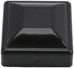 2 1/2-дюймовых квадратных купольных колпачка из черной оцинкованной стали с порошковым покрытием (упаковка из 10 шт.) - Изображение 2 из 4