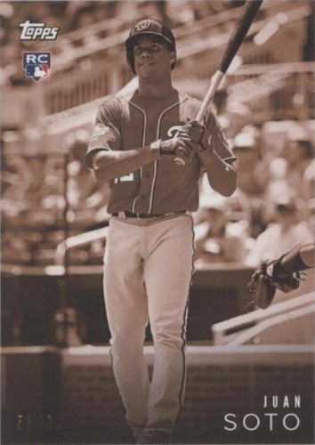 2018 topps update #83-12 juan soto rc; black 222/299 rookie