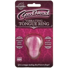 GoodHead Vibrating Tongue Ring One-Size-Fits-All Slip-On Oral Sex Toy for Couple