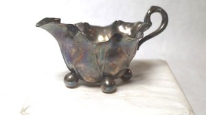 Art Nouveau Hand Wrought Repousse Leaf Creamer / WMF Germany