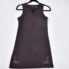 Gap Dress Women's Grey Size Large Embrodry Detail at Hem