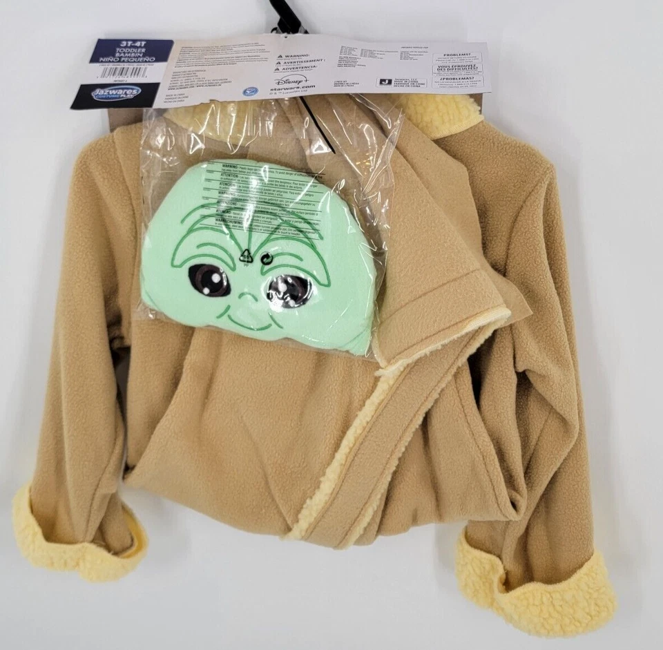 Disfraz Star Wars Grogu Mandaloriano El Niño Bebé Yoda Talla XS 3/4 Halloween NUEVO Foto 3 de 4