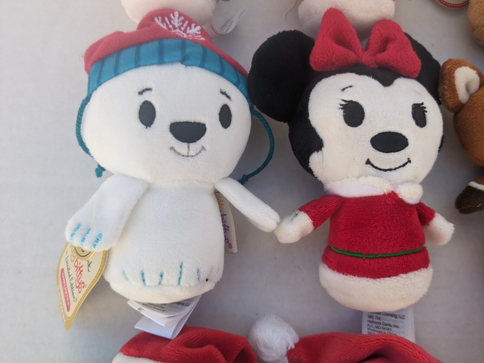 Hallmark Itty Bittys Christmas Lot 11 Santa, Minnie, Hello Kitty