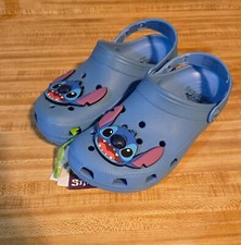 NWT Disney Stitch Unisex Classic Clog Croc US M/9 W11 Blue Unisex Clog Croc NWT