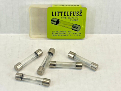35 Amp Littelfuse AGC35 Inline Glass Fast Blow 1-1/4'' x 1/4'' , USA - Pack of 5
