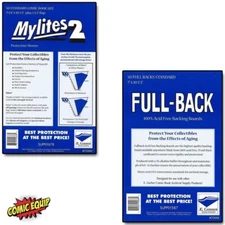 50 Mylites2 STANDARD Mylars Sleeves & Full Back 42pt Boards 725M2/700FB E.Gerber
