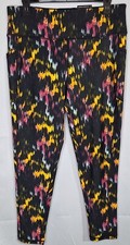 DKNY Sport Women's Large High Waist Colorful Leggings With Pockets NWT Active