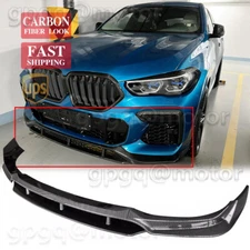 For BMW G06 X6 M Sport 2020-2023 GT Style Carbon Fiber Front Bumper Lip Splitter