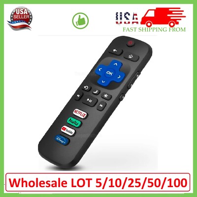 LOT of New Replacement Remote For Roku TV TCL Sanyo Element Haier RCA LG Philips