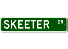 Custom Last Name Drive Street Sign SKEETER Personalized Aluminum Metal Plaque