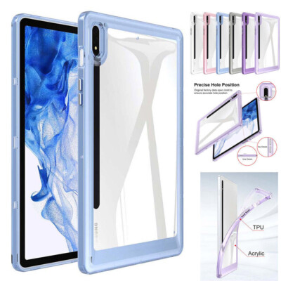 Shockproof Bumper Clear Case For Samsung Galaxy Tab S9 Plus S9 S8 S7 FE A9 A8 A7