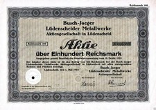 Busch-Jaeger Lüdenscheider Metallwerke 1933 100 RM