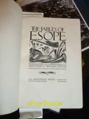 Photo 6x4 Title page from a Gregynog Press edition of Aesop's Fables Some c2017