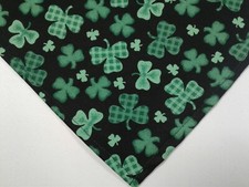 Dog Bandana, Shamrocks, Hand Made by Linda, XS, S, M, L, XL