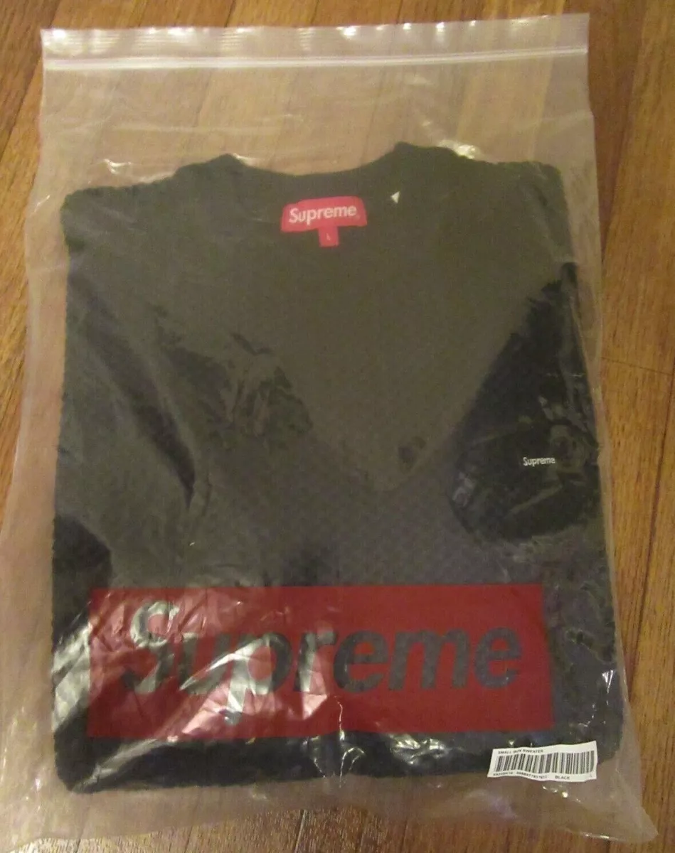 Supreme Open Knit Small Box Sweater Size Large Black SS22 Supreme New York  2022