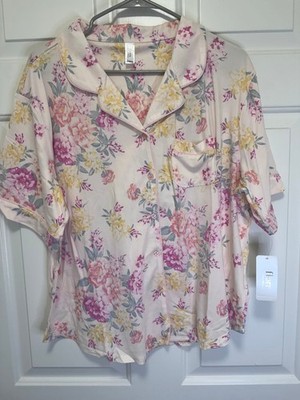Flora by Flora Nikrooz Women s 2-Piece Pajama Set   Pink Floral   NWT