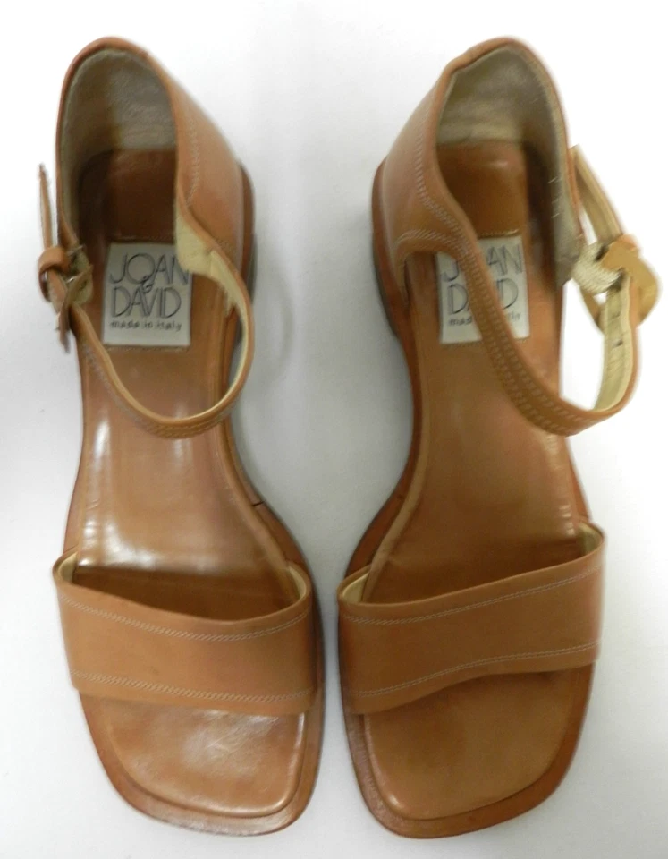 Joan & David Italia Vintage Cuero Taupe Hebilla al Tobillo Sandalias Mujer Talla 6 Foto 4 de 4