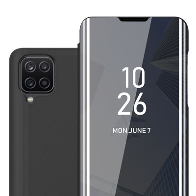 Hülle für Samsung Galaxy A12 / M12 Schutz Hülle Schutz Case Spiegel Cover Tasche