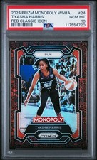 2024 Panini Prizm Monopoly WNBA Red Classic Icons Tyasha Harris #24 PSA 10 POP 1