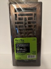 New EVERBILT 4 in. x 10 in. 2-Way Metal Floor Register Brown E150MB