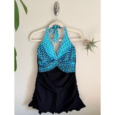 Profile By Gottex Cocoon Swimdress One Piece Swimsuit Tummy Control Size 6