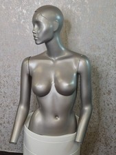 Half Body table top Dress Mannequin for Shop Window Retail Display Grey.