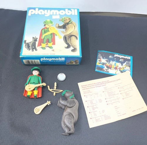 Vintage Playmobil 3567 Dancing Bear Set In Original Box