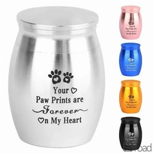 Stainless Steel Pet Urn For Ashes Dog Cat Small Animal Memorial Keepsake