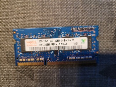 Notebook-Ram Hynix DDR3 2 GB 1Rx8 PC3-10600S-9-10-B1