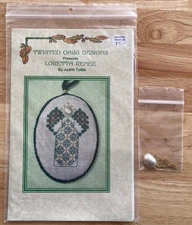 Twisted Oaks Designs Loretta Renee Angel ornament cross stitch pattern & Beads
