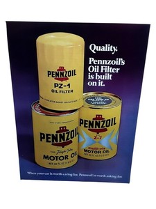 1976 Pennzoil Motor Oil Oil Filter Vintage Print Ad PZ-1