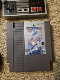 Lot Of 2 Original Nes Contollers Nes Game Top Gun And RF Av Cable Adapter Switch