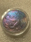 2018 Silverbug Island Leviathan Sea Monster 1 oz .999 Silver In Capsule-Toning!!
