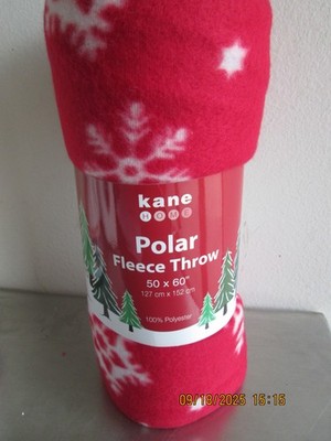 New Kane Home Polar Fleece Throw 100% Polyester 50'' X 60  FREE SHIP RN46931