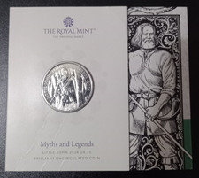 2024 Little John Myths and Legends UK £5 BU Coin Royal Mint Pack